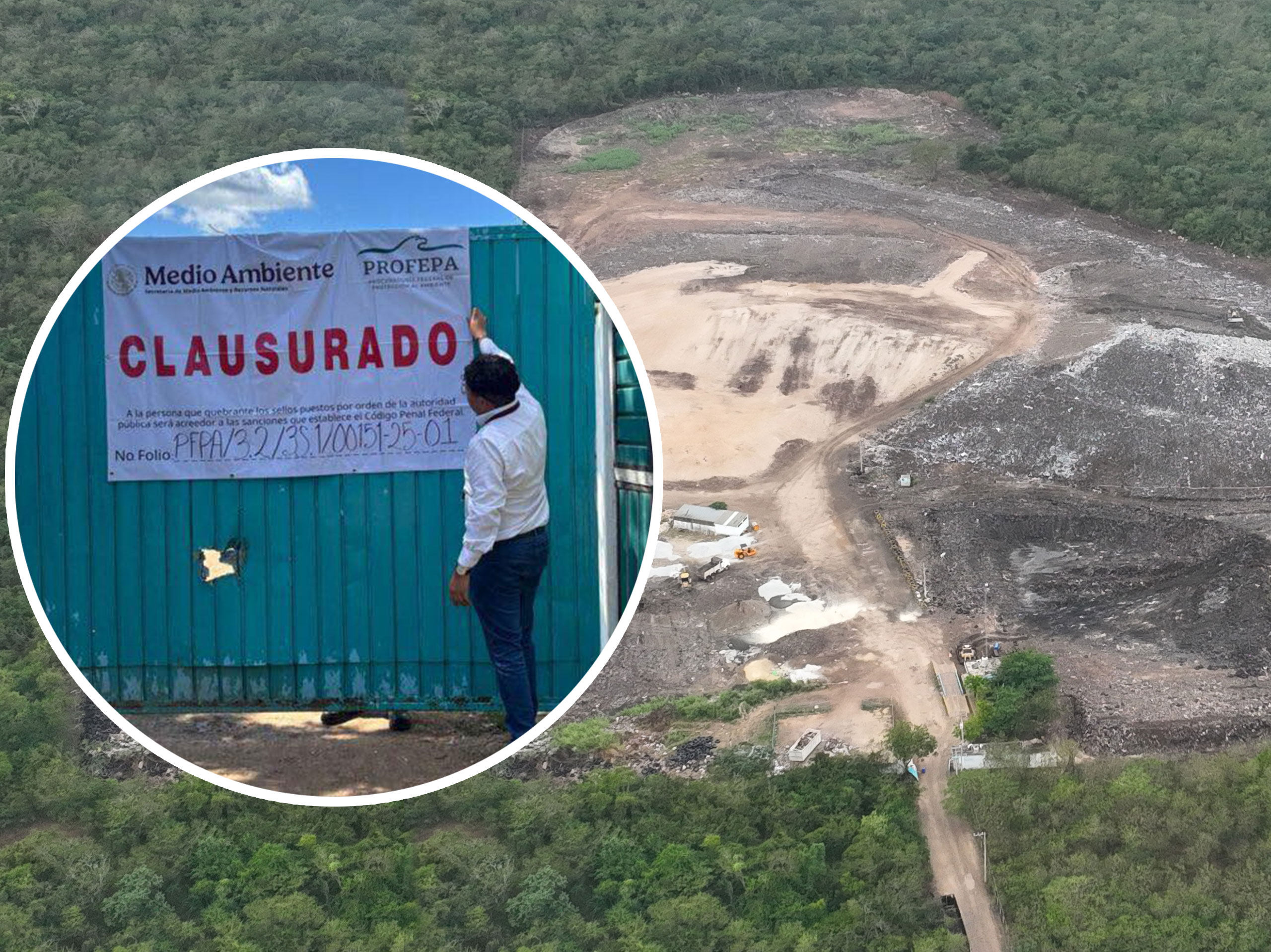 Ordena Tribunal suspender actividades del basurero municipal de Kanasín.