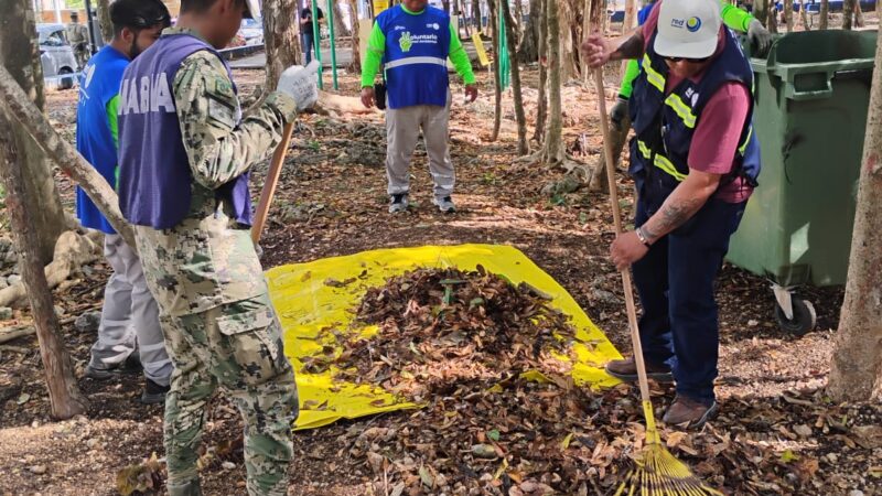 Iniciativa “Haciendo Barrio” rehabilita parque en Villas del Sol de Playa del Carmen.